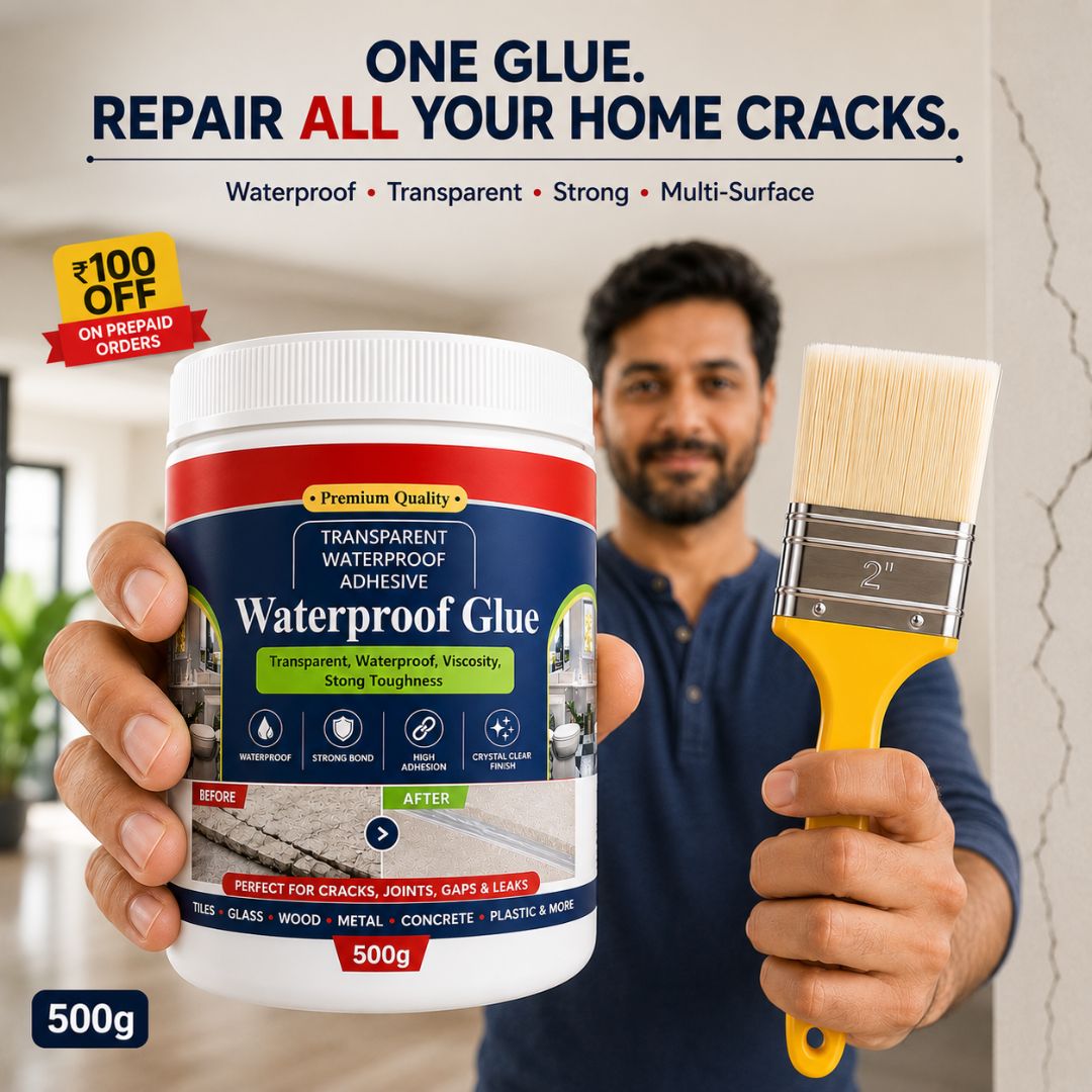 Waterproof Transparent Glue with Brush - 500g