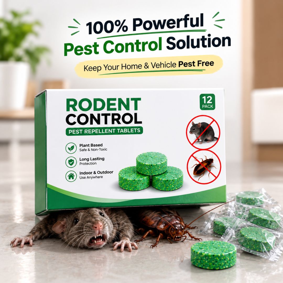 Rodent Control & Pest Repellent Tablets – 12 Pack | Rat & Mouse Protection