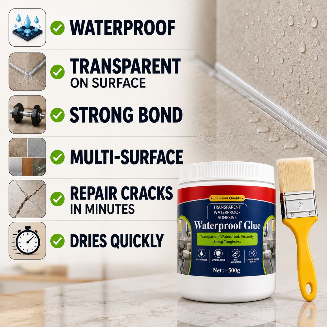 Waterproof Transparent Glue with Brush - 500g