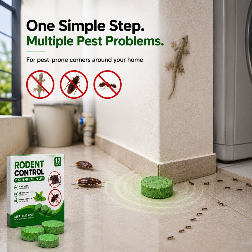 Rodent Control & Pest Repellent Tablets – 12 Pack | Rat & Mouse Protection