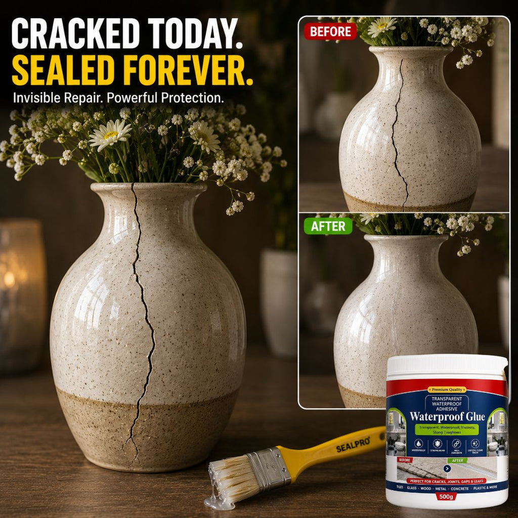 Waterproof Transparent Glue with Brush - 500g