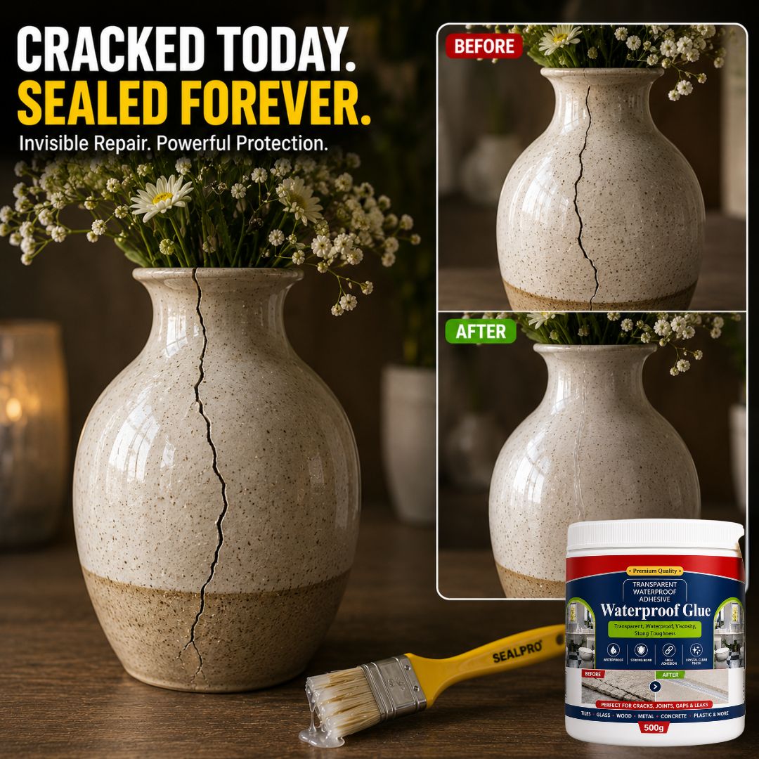 Waterproof Transparent Glue with Brush - 500g