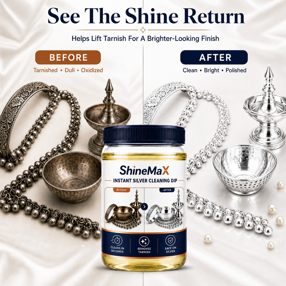Instant Silver Cleaner (Buy 1 Get 1 FREE ) Festive Dhamaka  🔥