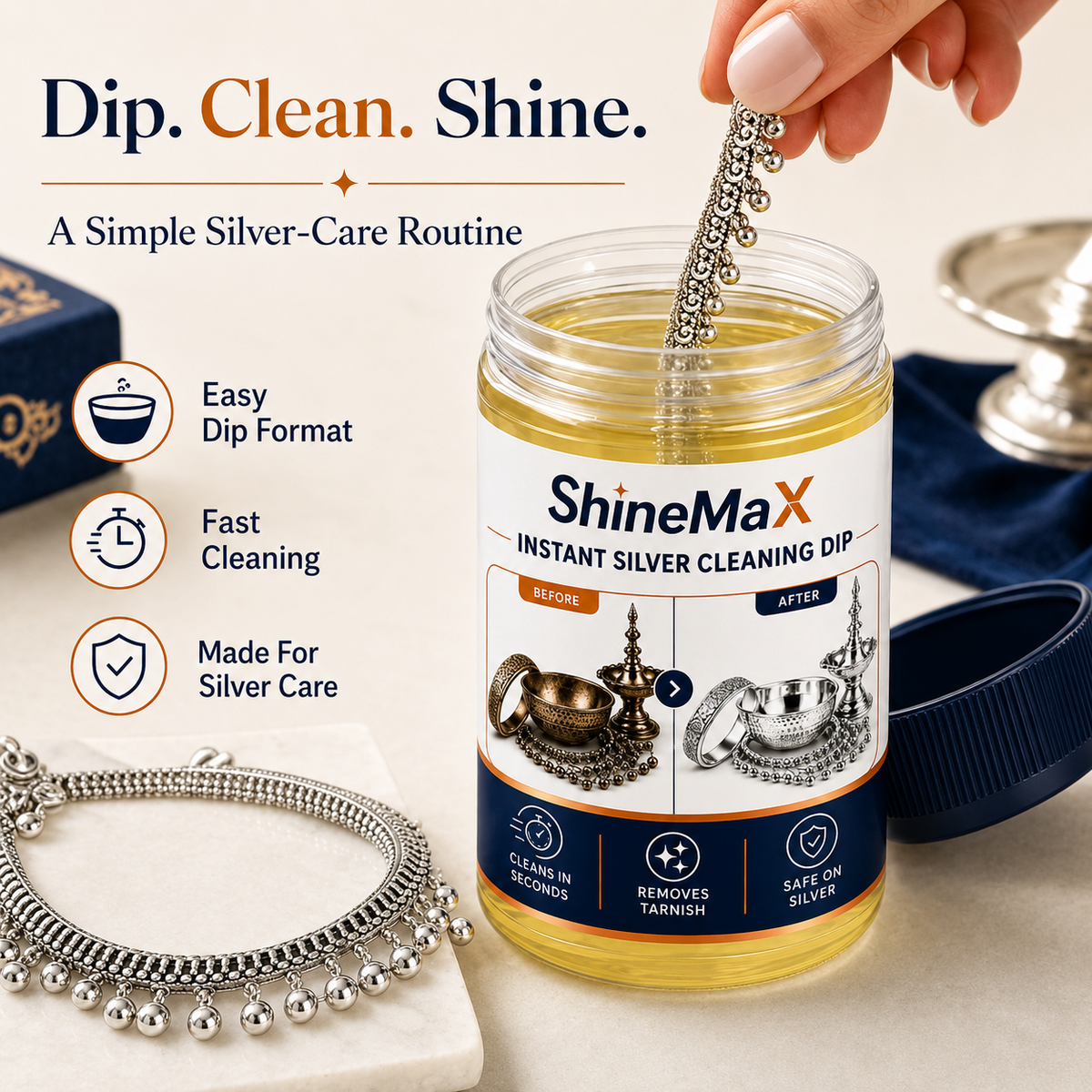 Instant Silver Cleaner (Buy 1 Get 1 FREE ) Festive Dhamaka  🔥