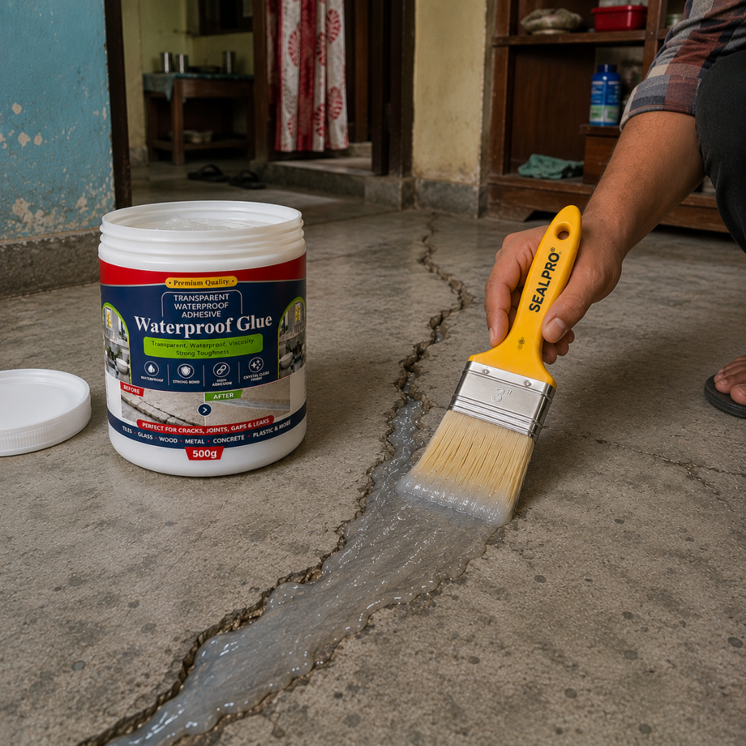 Waterproof Transparent Glue with Brush - 500g
